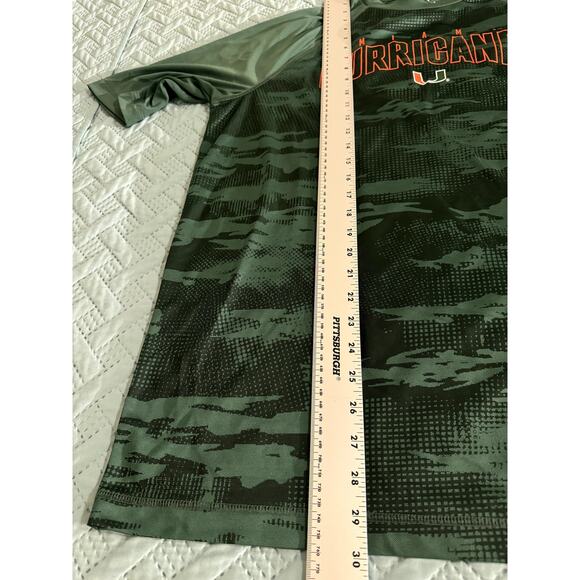 FANATICS MIAMI HURRICANES MENS ATHLETIC T-SHIRT GREEN & ORANGE SIZE XL - Picture 8 of 8